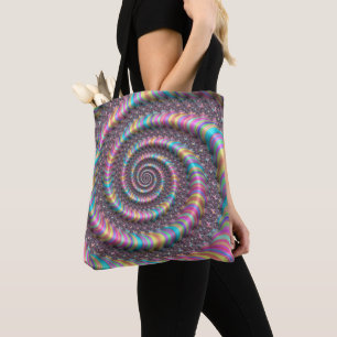 Tote Bag Unicorne arc-en-ciel psychédélique Nautilus 3D