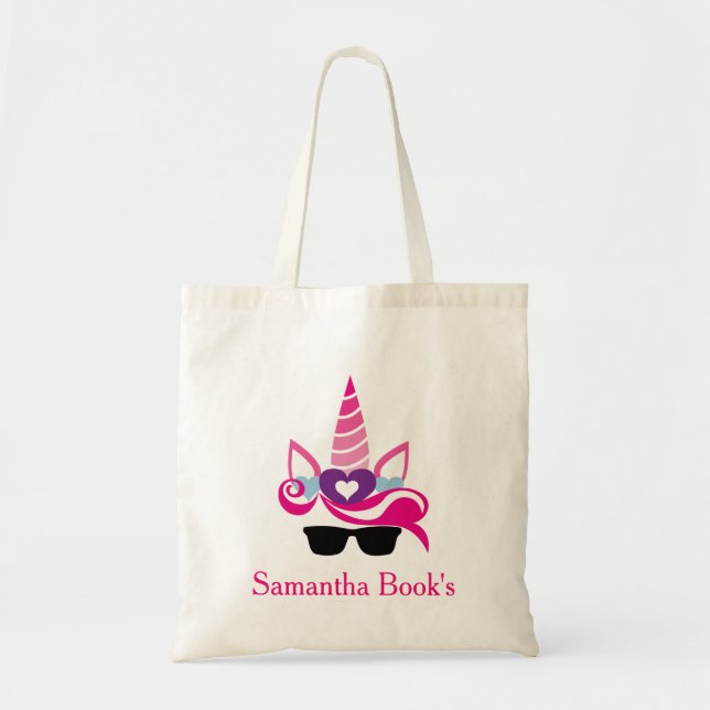 Tote Bag Unicorne avec Pony (Devant)