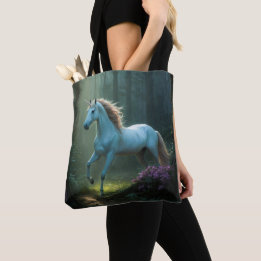Tote Bag Unicorne magique en forêt enchantée