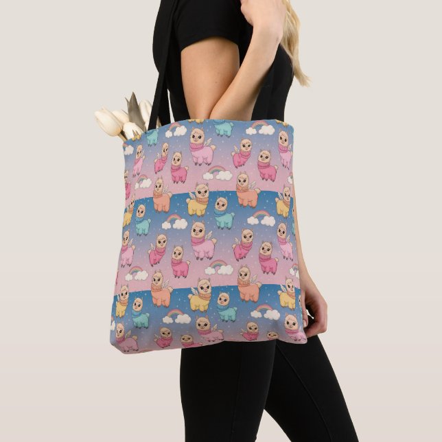 Tote Bag Unicorne magique et Stars Design Motif (De près)
