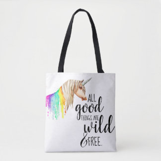 Tote Bag Unicorne sauvage et libre