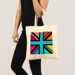 Tote Bag Union Jack/Drapeau Multicolore+Noir