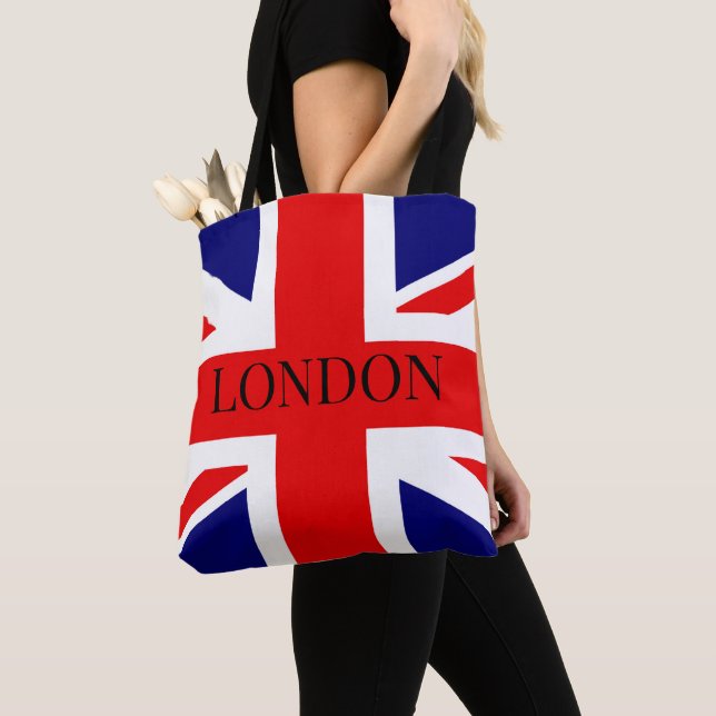 Tote Bag Union Jack, le drapeau britannique Londres (De près)
