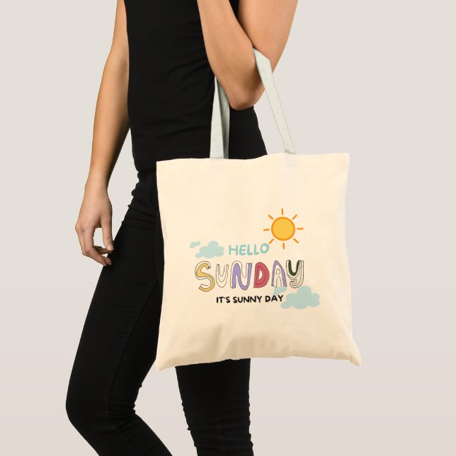 Tote Bag Unique "Bonjour dimanche" (Devant (produit))