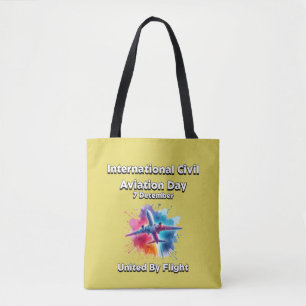Tote Bag United by Flight. Journée internationale de l'avia