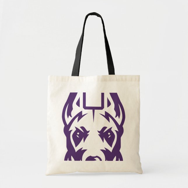 Tote Bag Université d'Albany Chef de la mascotte Great Dane (Devant)