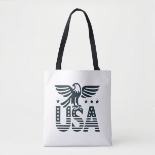 Tote Bag USA Eagle Patriotic Desig - Style Etoile et Stripe