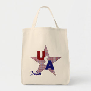 Tote Bag USA Plaid Star-Grocery Fourre-tout