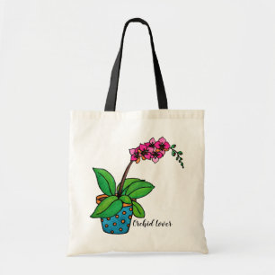 Tote Bag Usine d'orchidée d'aquarelle dans le beau pot