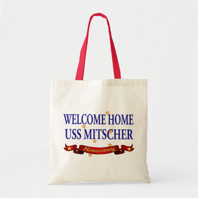 Tote Bag USS à la maison bienvenu Mitscher (Devant)