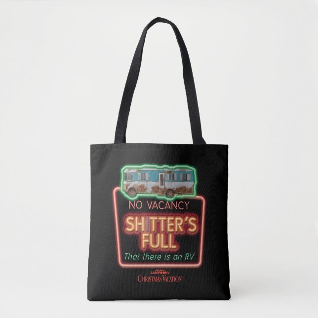 Tote Bag Vacances de Noël | Sh*tter's Full Neon Sign (Devant)