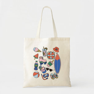 Tote Bag vacances d'été amusantes pour les amoureux de la p