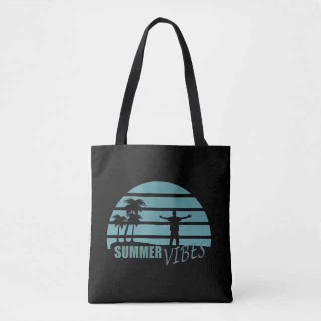 Tote Bag vacances d'été en famille (Devant)