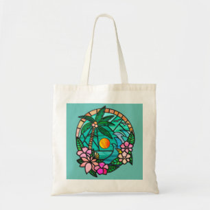 Tote Bag Vacances d'été plage océan au coucher du soleil