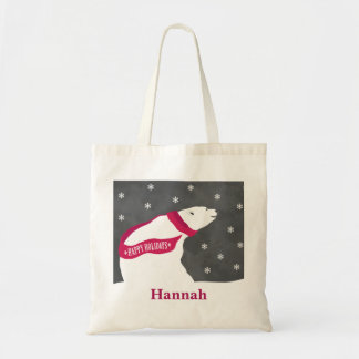 Tote Bag Vacances Fourre-tout d'ours blanc