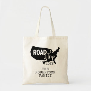 Tote Bag Vacances personnalisées Family Road Trip USA Ca