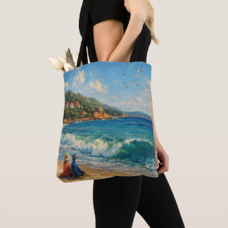 Tote Bag Vacances sur la plage côtière