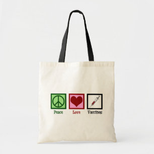 Tote Bag Vaccins Peace Love