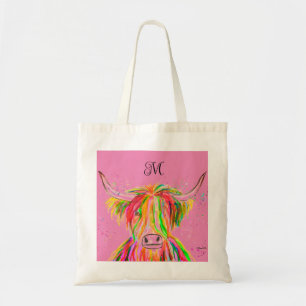Tote Bag Vache arc-en-ciel Vache Aquarelle Nature Animal de