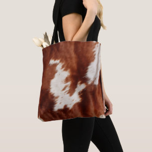 Tote Bag Vache blanche Brown