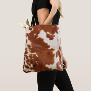 Tote Bag Vache blanche Brown