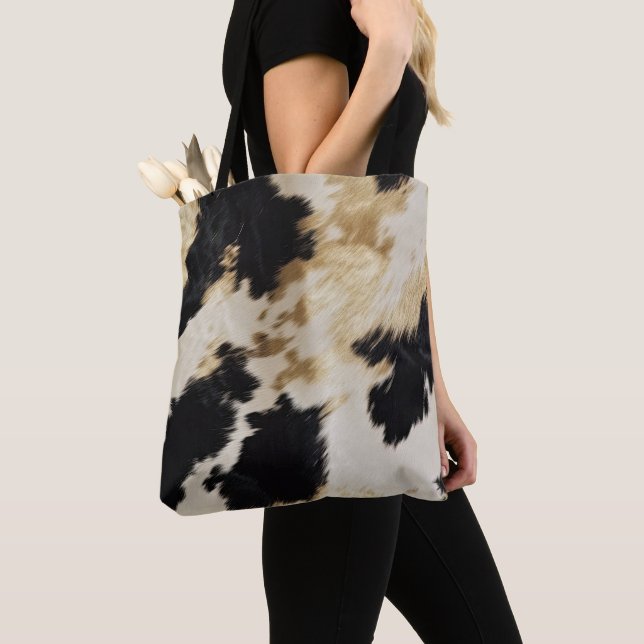 Tote Bag Vache blanche noire (De près)