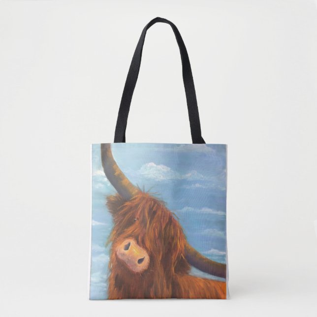 Tote Bag Vache écossaise des Highlands (Devant)