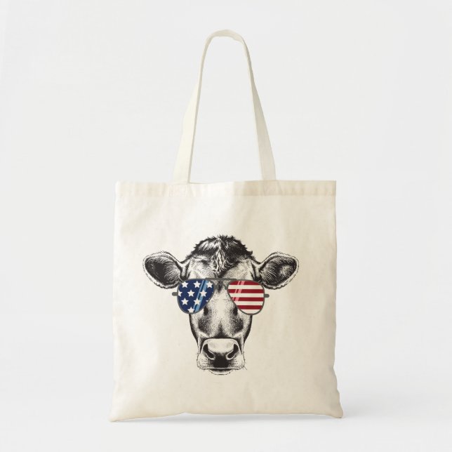 Tote Bag Vache huppée américaine (Devant)