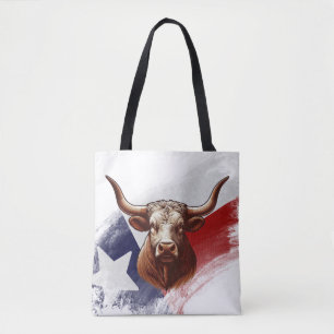 Tote Bag Vache longhorne du Texas