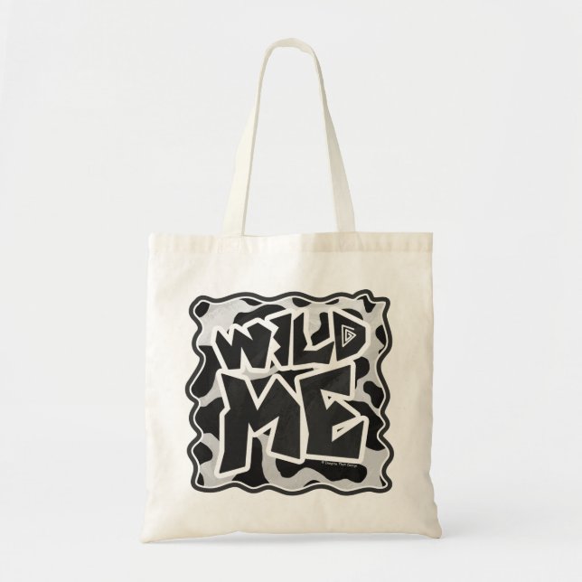 Tote Bag Vache Wild Me Noir et Blanc (Devant)