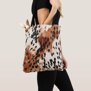 Tote Bag Vachette animale à la crème Brown