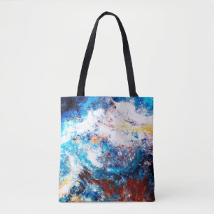 Tote Bag Vague bleue de la mer. Des éclaboussures artistiqu