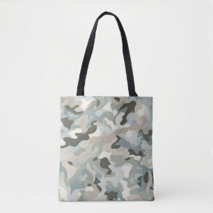 Tote Bag Vague camo bleu furtif
