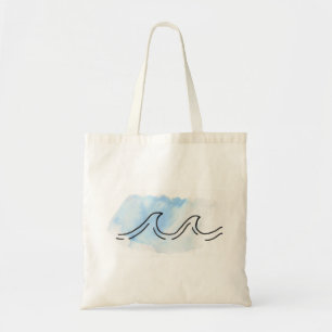 Tote Bag Vague d'aquarelle