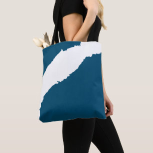 Tote Bag Vague déchirée bleu océan