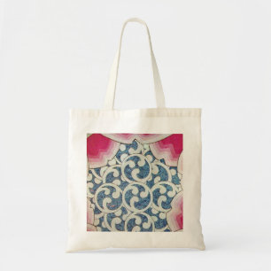 TOTE BAG VAGUES BLANCHES ROUGES, ÉPAULES ABSTRAITES