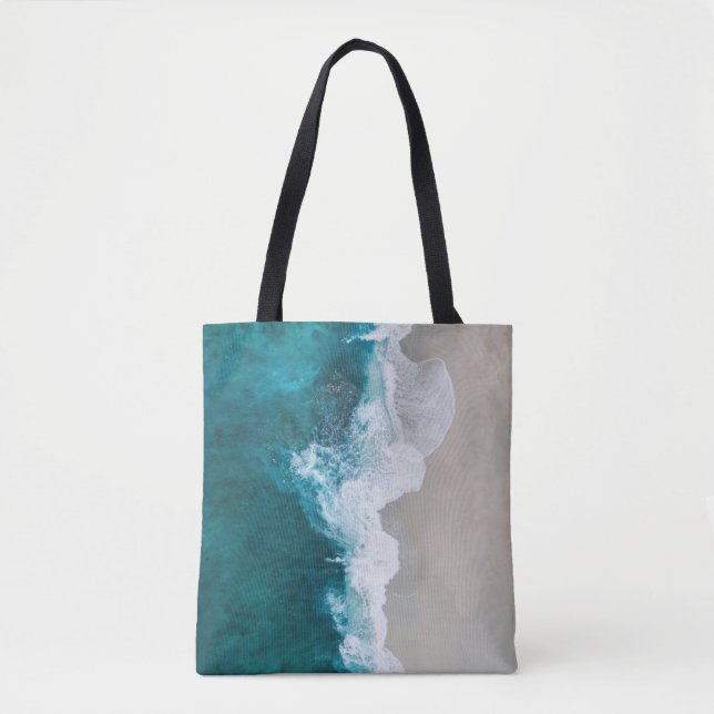 Tote Bag Vagues de mer - rivage des Maldives (Devant)
