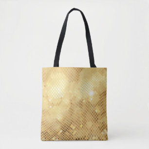 Tote Bag Vagues d'or chatoyantes : Texture mosaïque