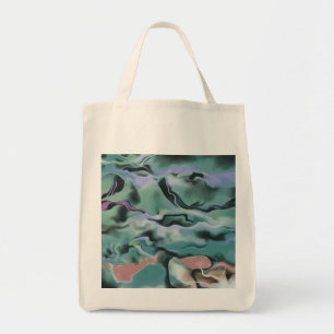 Tote Bag Vagues En Harmonie Acrylique Pour L'Art Abstrait