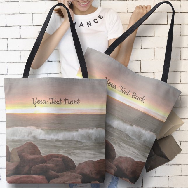Tote Bag Vagues et boulders 0893 (Créateur téléchargé)
