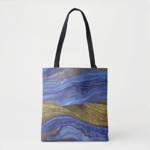 Tote Bag Vagues fracturées du paysage marin Abstrait 14