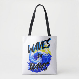 Tote Bag Vagues Pour Les Jours, Vie De Plage, Ocean Lover A