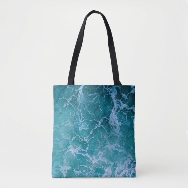 Tote Bag Vagues profondes de l'océan bleu (Devant)