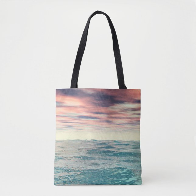 Tote Bag Vagues turquoise (Devant)