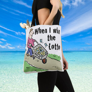 Tote Bag Vainqueur de loterie Design Homme avec Barrow de c