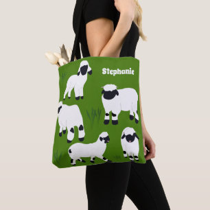Tote Bag Valais Blaccusé Moutons Personnalisés Agriculteu