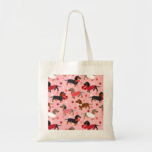 Tote Bag Valentine Dachshund