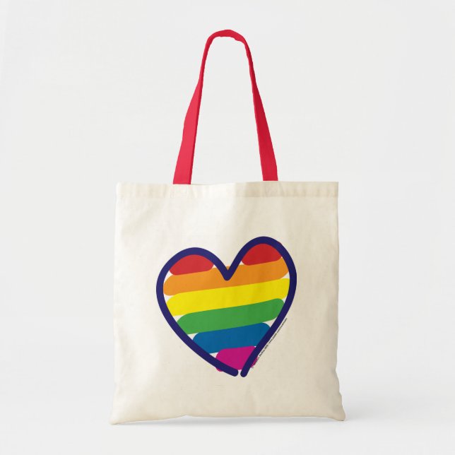 Tote Bag Valentine Pride Rainbow (Devant)