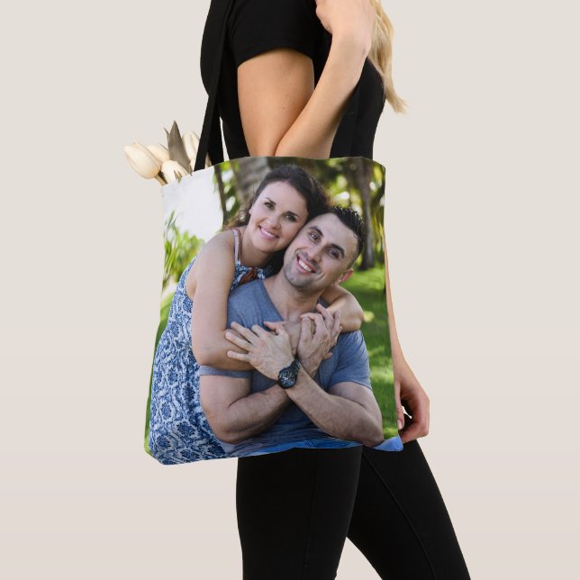 TOTE BAG VALENTINE'S DAY CUSTOM PHOTO CUSTOM TOTE (De près)