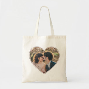 Tote Bag Valentines photo en forme de coeur ou personnalisa